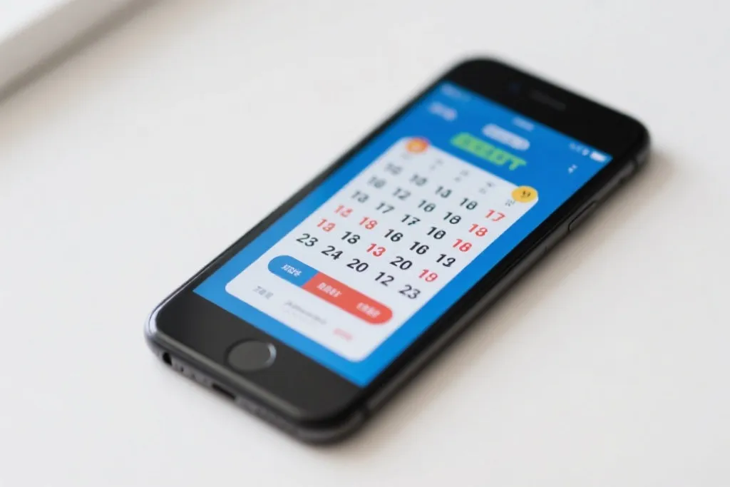 手机屏幕显示开奖号码查询界面,数据清晰明了